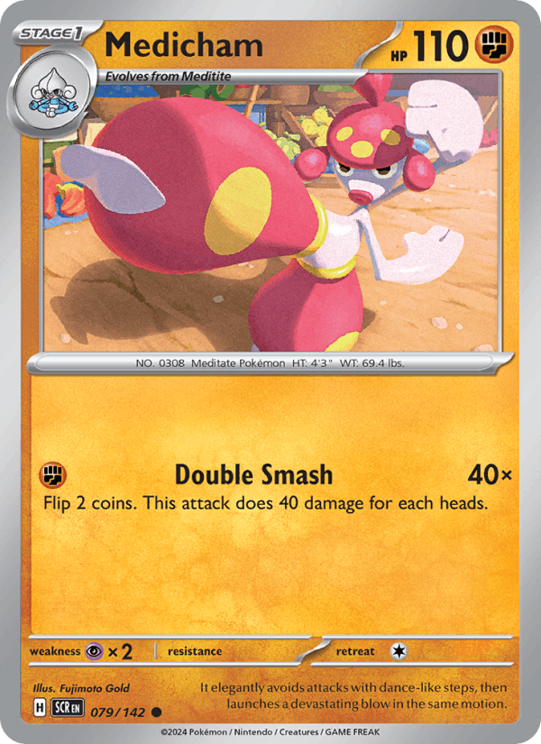 Medicham 79/142 Stellar Crown English Pokémon card
