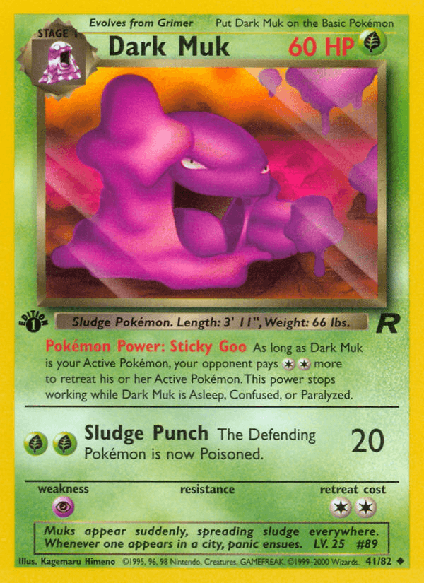 Dark Muk 41/82 Team Rocket English Pokémon card