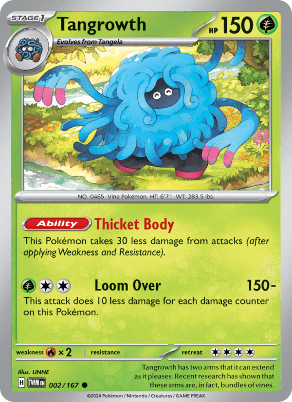Tangrowth 2/167 Twilight Masquerade English Pokémon card