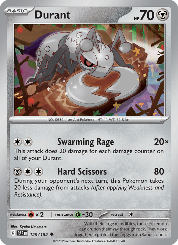 Durant 129/182 Paradox Rift English Pokémon card
