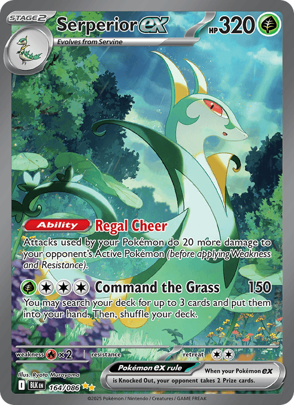 Serperior ex 164/86 Black Bolt English Pokémon card
