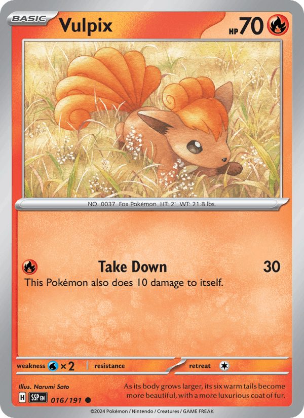 Vulpix 16/191 Surging Sparks English Pokémon card