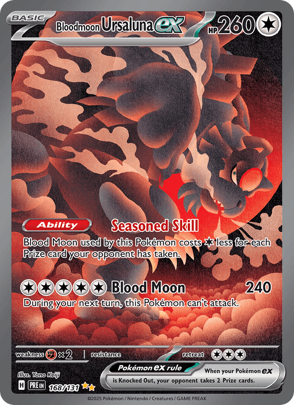 Bloodmoon Ursaluna ex 168/131 Prismatic Evolutions English Pokémon card