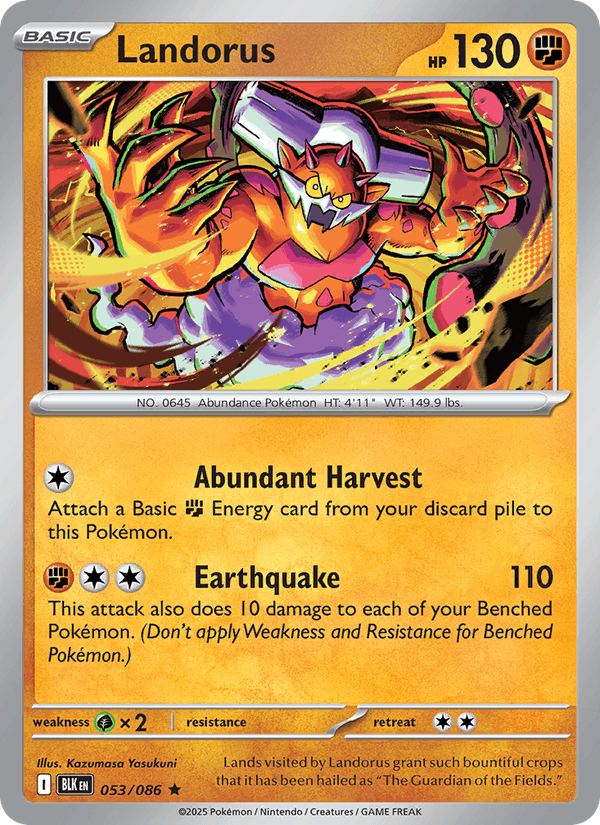 Landorus 53/86 Black Bolt English Pokémon card