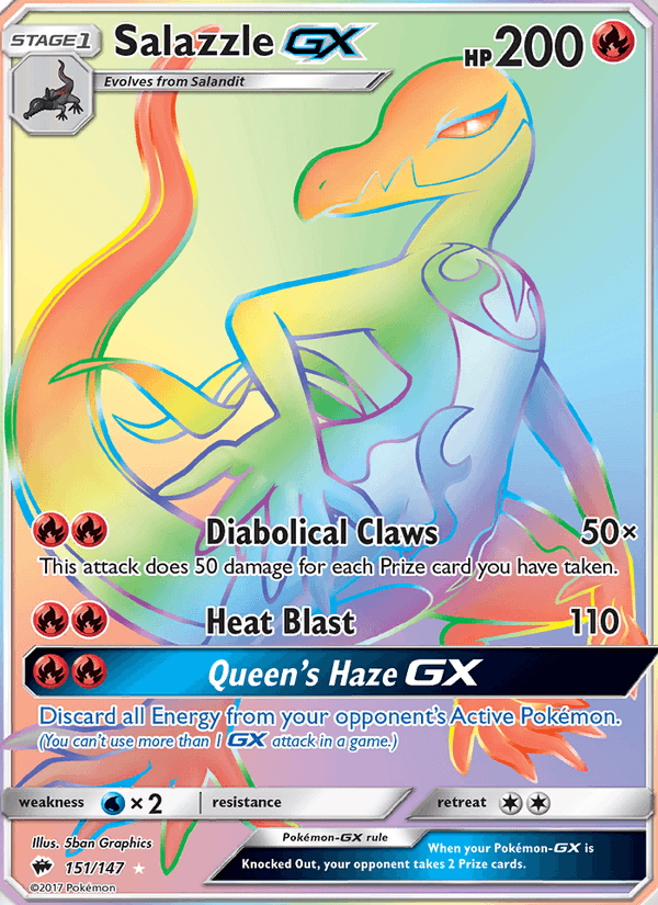 Salazzle GX 151/147 Burning Shadows English Pokémon card