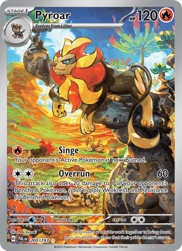 Pyroar 200/193 Paldea Evolved English Pokémon card