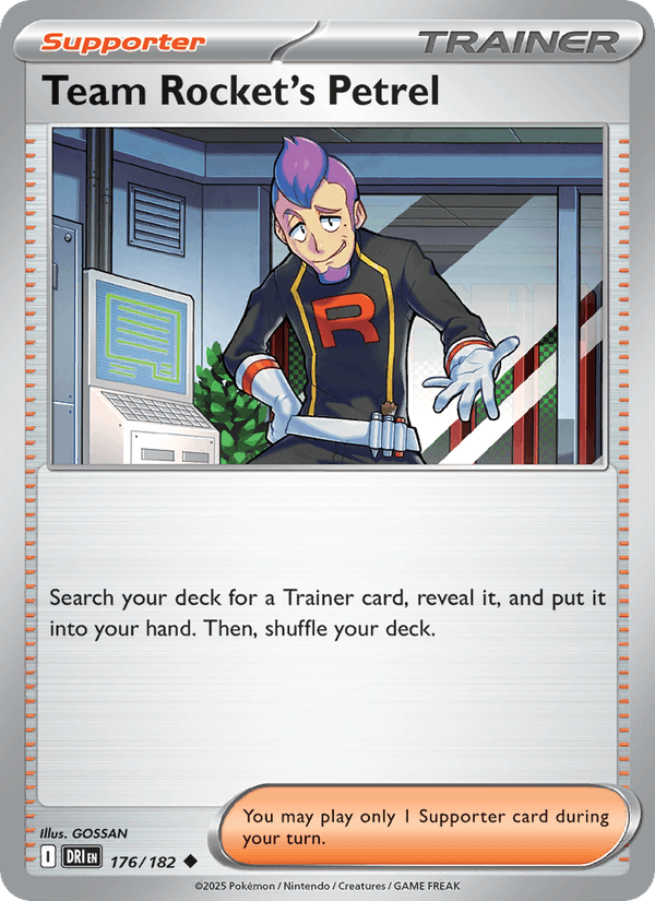 Team Rocket's Petrel 176/182 Destined Rivals English Pokémon card