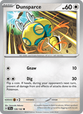Dunsparce 128/162 Temporal Forces English Pokémon card