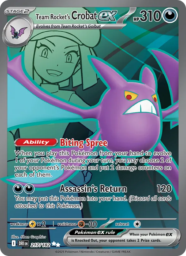 Team Rocket's Crobat ex - Destined Rivals #217/182