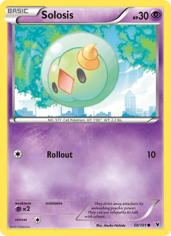 Solosis 50/101 Noble Victories English Pokémon card