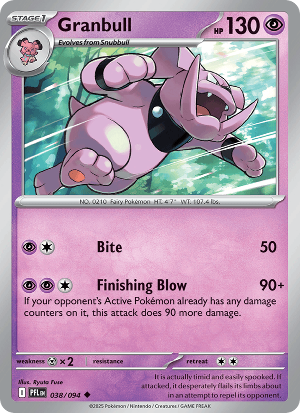 Granbull 38/94 Phantasmal Flames English Pokémon card