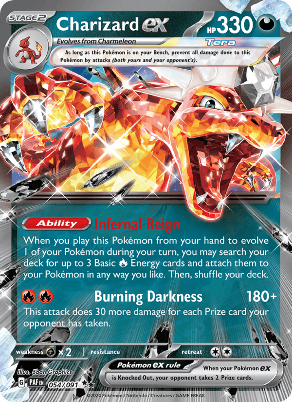 Charizard ex 54/91 Paldean Fates English Pokémon card