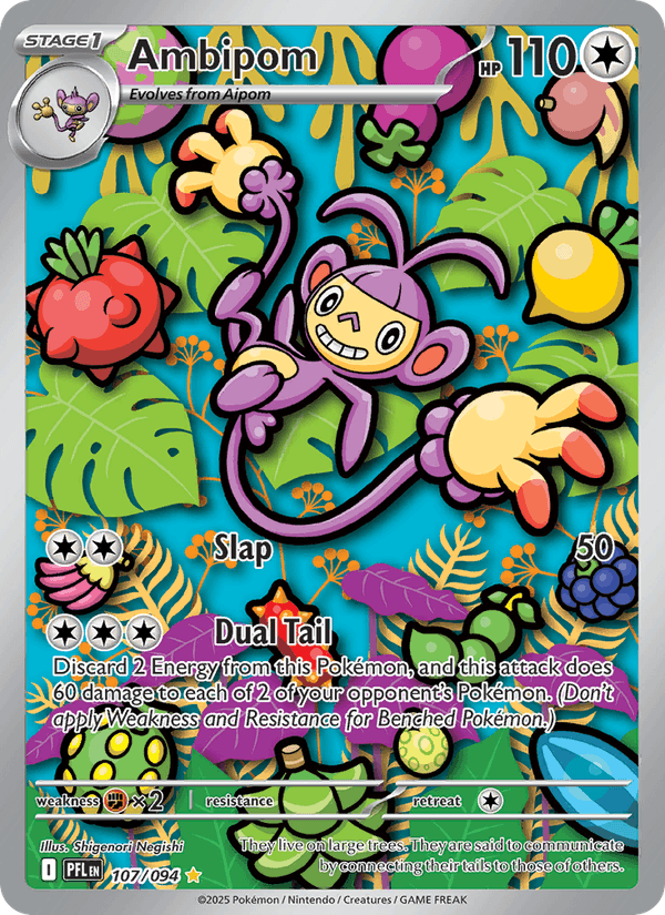 Ambipom 107/94 Phantasmal Flames English Pokémon card