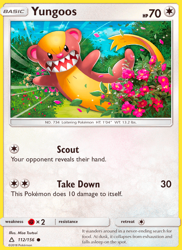 Yungoos 112/156 Ultra Prism English Pokémon card