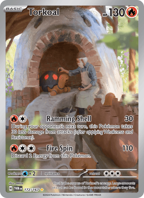 Torkoal 172/167 Twilight Masquerade English Pokémon card