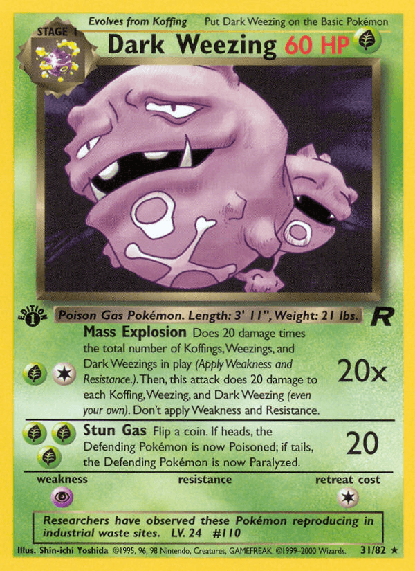 Dark Weezing 31/82 Team Rocket English Pokémon card