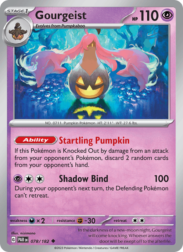 Gourgeist 78/182 Paradox Rift English Pokémon card