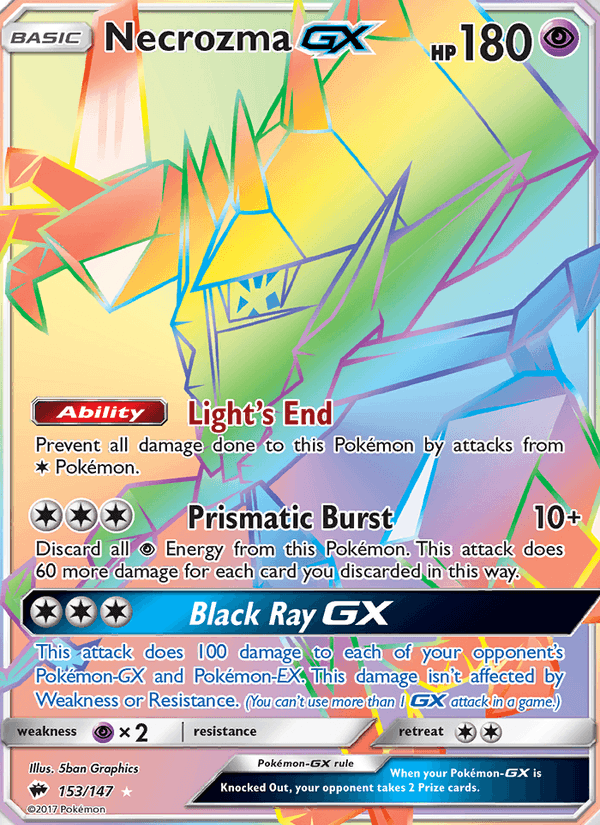 Necrozma GX 153/147 Burning Shadows English Pokémon card