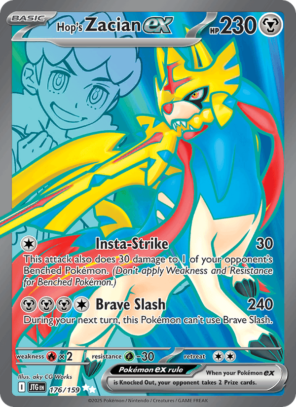 Hop's Zacian ex 176/159 Journey Together English Pokémon card