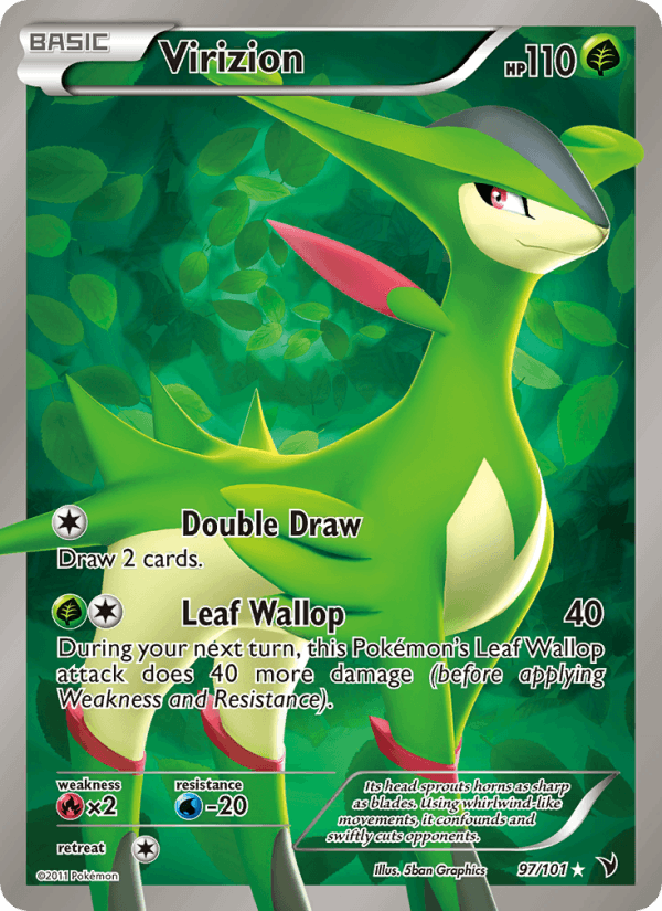 Virizion 97/101 Noble Victories English Pokémon card