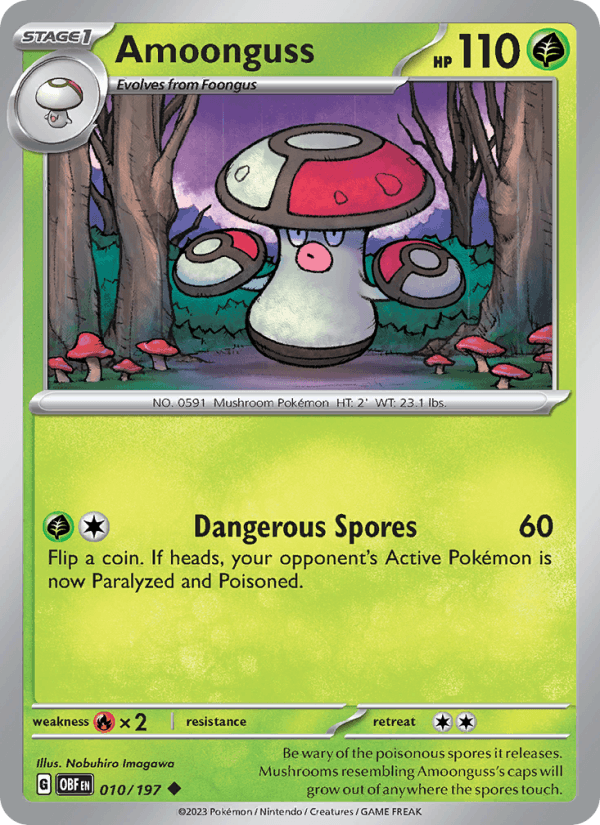 Amoonguss 10/197 Obsidian Flames English Pokémon card