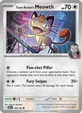Team Rocket's Meowth 149/182 Destined Rivals English Pokémon card