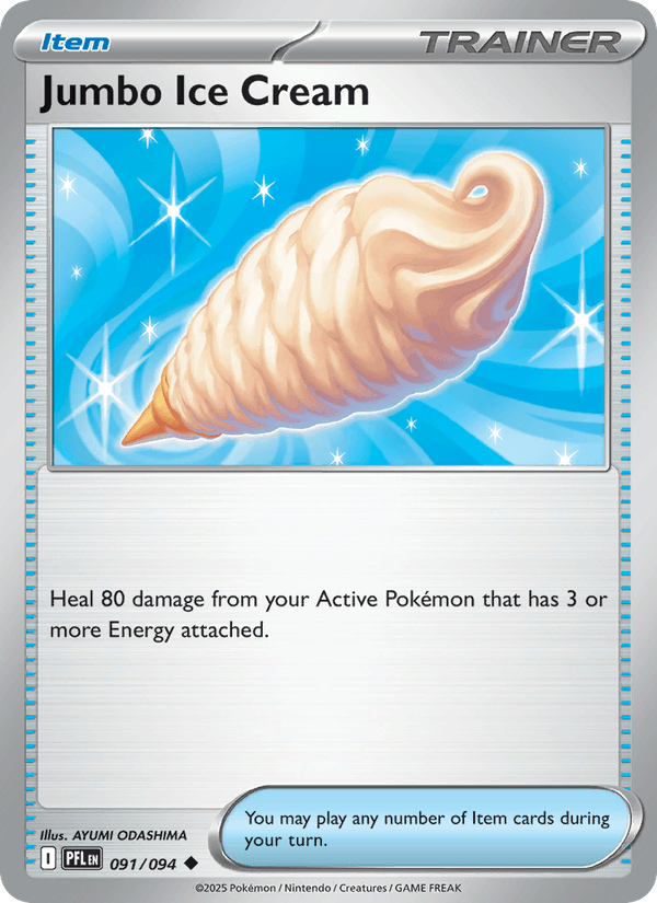 Jumbo Ice Cream 91/94 Phantasmal Flames English Pokémon card