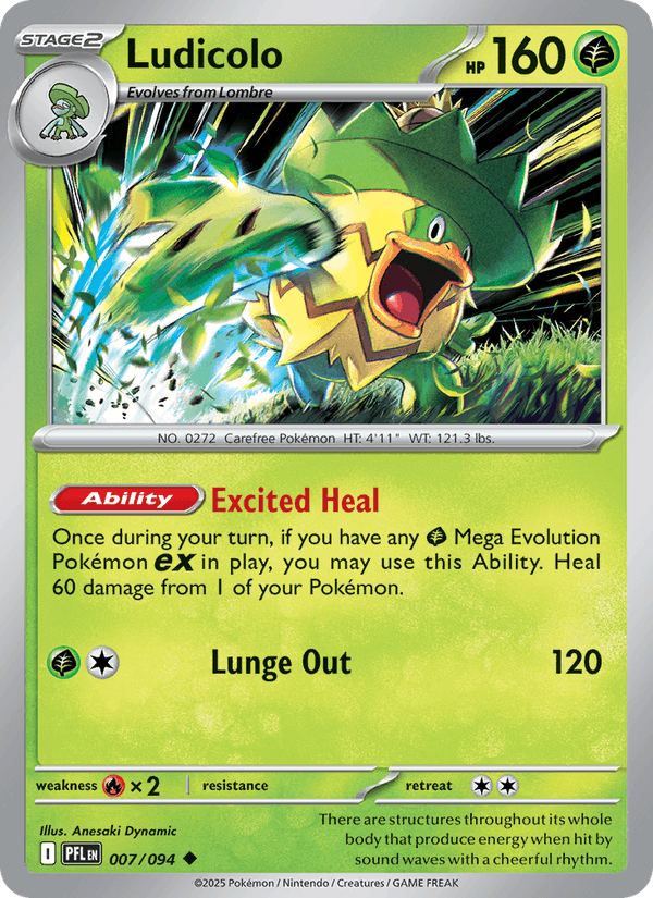 Ludicolo 7/94 Phantasmal Flames English Pokémon card