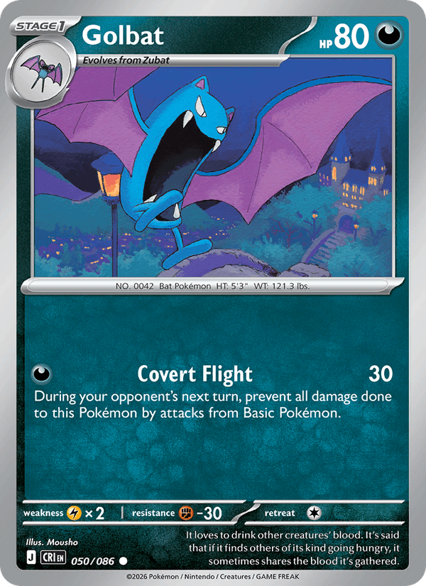 Golbat 50/86 Chaos Rising English Pokémon card