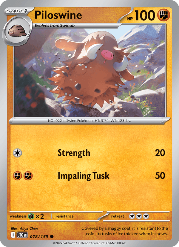 Piloswine 78/159 Journey Together English Pokémon card