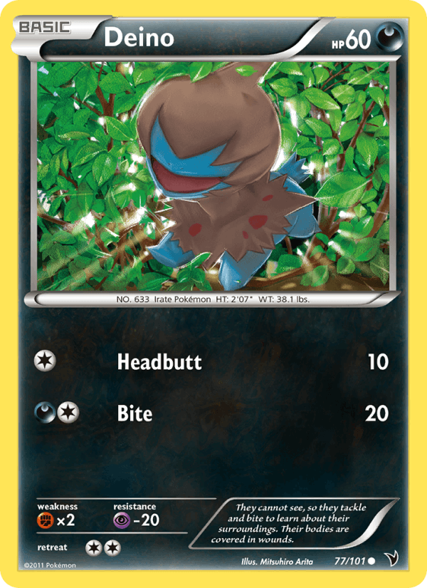 Deino 77/101 Noble Victories English Pokémon card