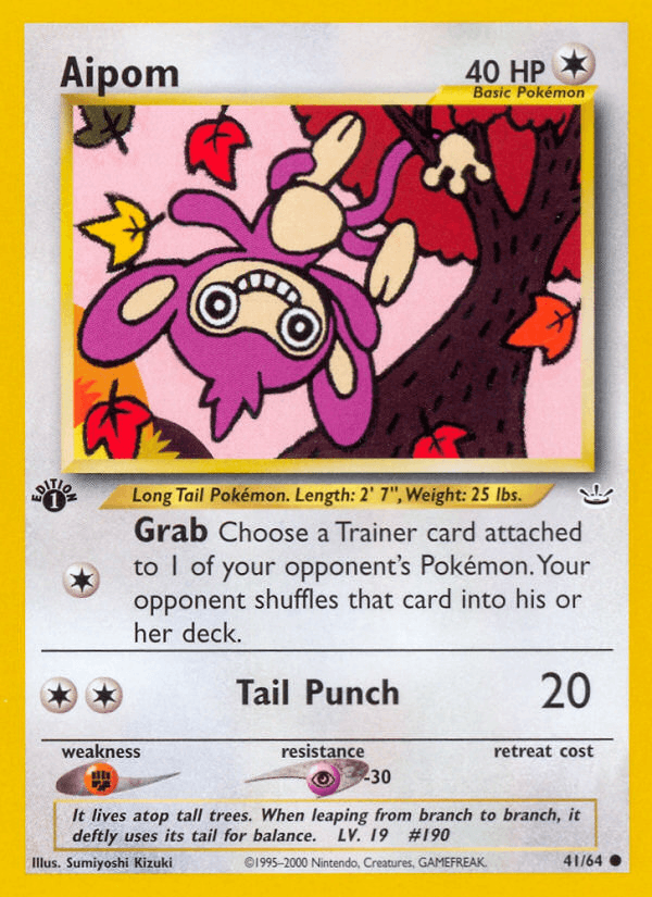 Aipom 41 Neo Revelation English Pokemon card