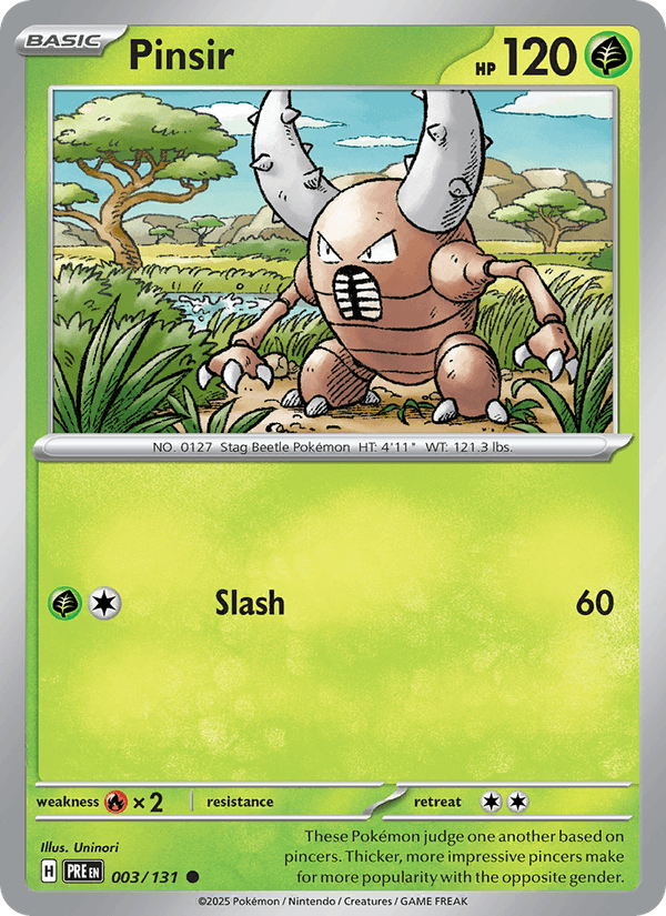 Pinsir 3/131 Prismatic Evolutions English Pokémon card