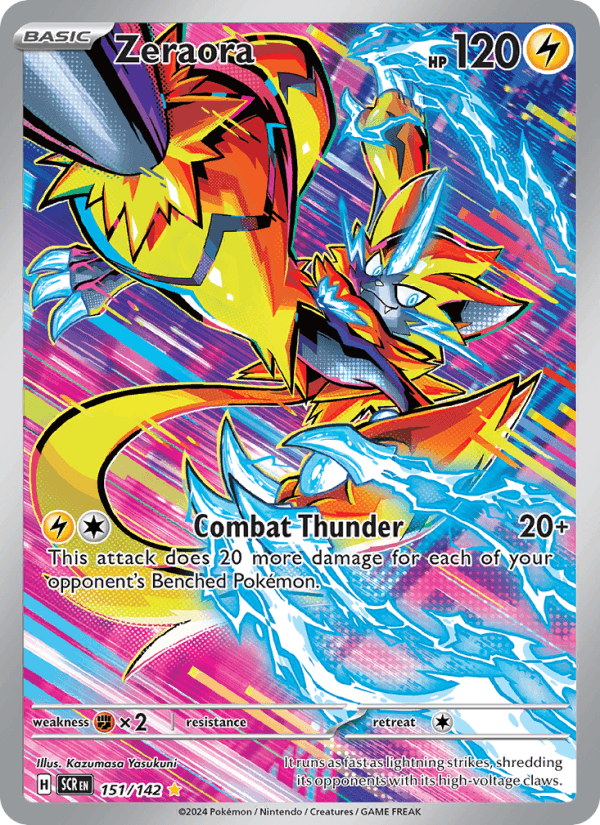 Zeraora 151/142 Stellar Crown English Pokémon card