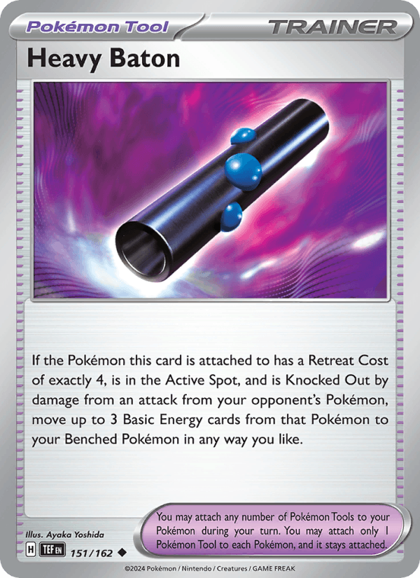 Heavy Baton 151/162 Temporal Forces English Pokémon card