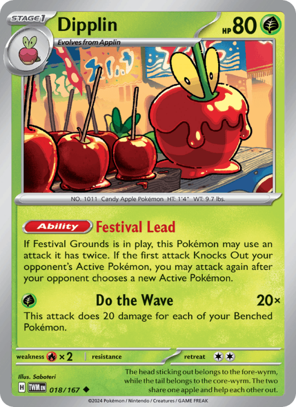 Dipplin 18/167 Twilight Masquerade English Pokémon card
