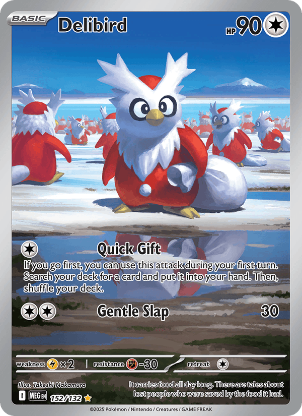 Delibird 152/132 Mega Evolution English Pokémon card