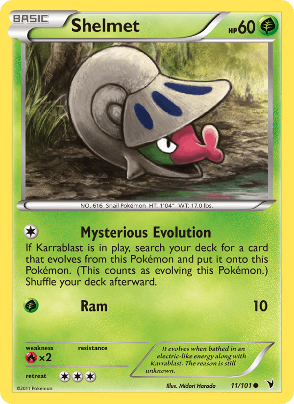 Shelmet 11/101 Noble Victories English Pokémon card