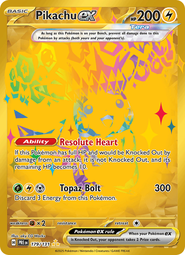 Pikachu ex 179/131 Prismatic Evolutions English Pokémon card