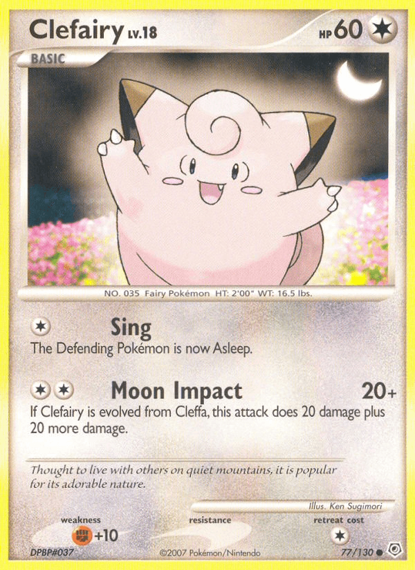 Clefairy 77/130 Diamond & Pearl English Pokémon card