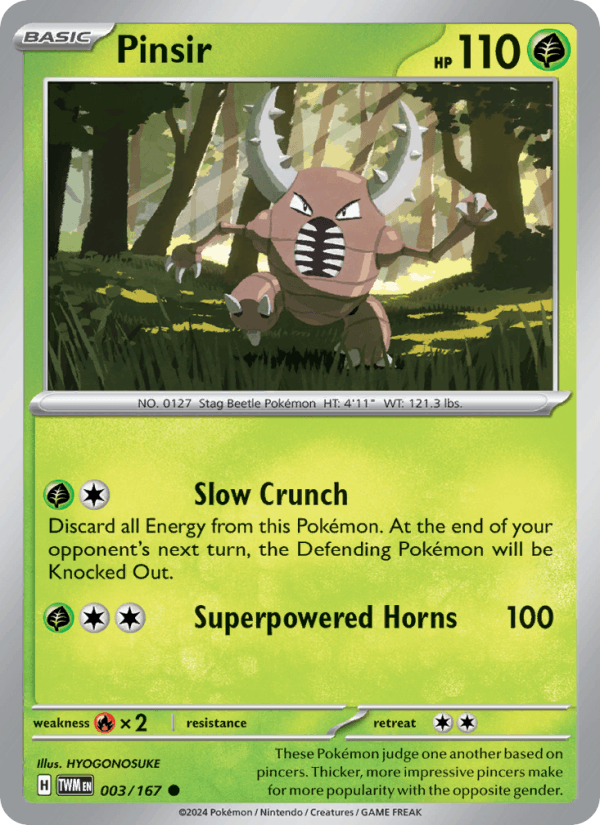 Pinsir 3/167 Twilight Masquerade English Pokémon card