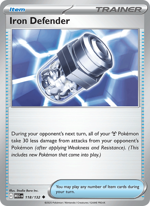 Iron Defender 118/132 Mega Evolution English Pokémon card