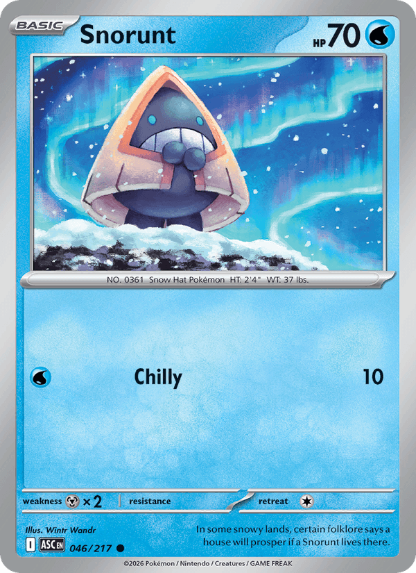 Snorunt 46/217 Ascended Heroes English Pokémon card