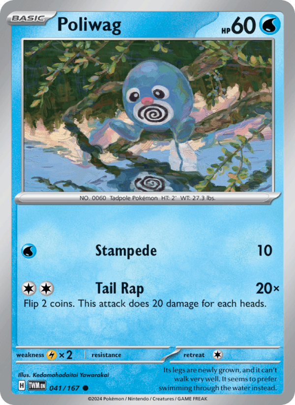 Poliwag 41/167 Twilight Masquerade English Pokémon card