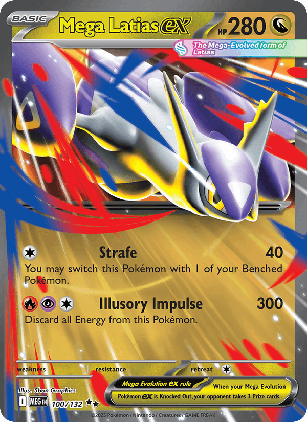 Mega Latias ex 100/132 Mega Evolution English Pokémon card