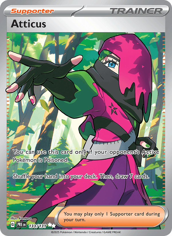Atticus 133/131 Prismatic Evolutions English Pokémon card