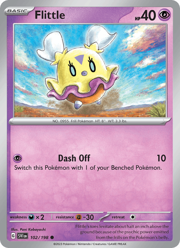 Flittle 102/198 Scarlet & Violet English Pokémon card