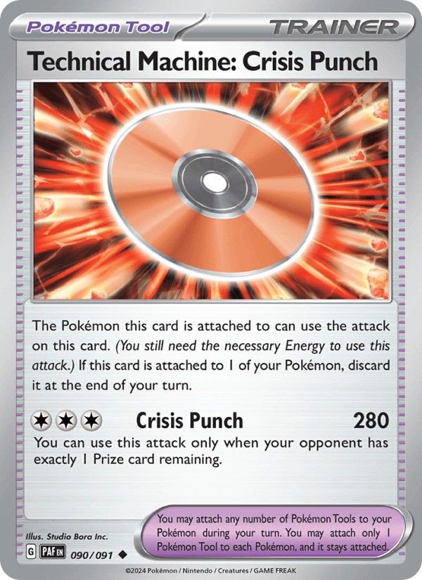 Technical Machine: Crisis Punch 90/91 Paldean Fates English Pokémon card