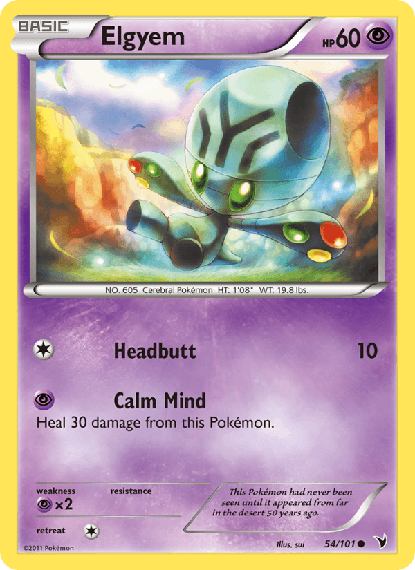 Elgyem 54/101 Noble Victories English Pokémon card