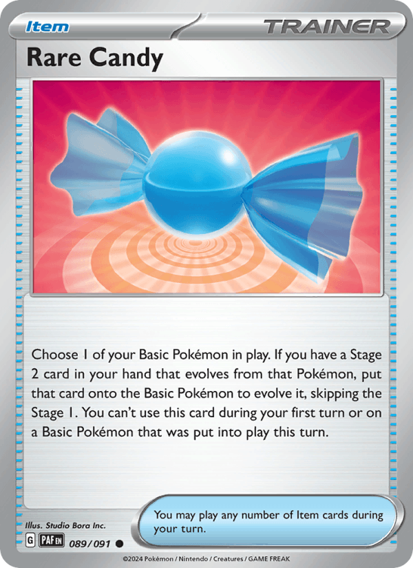 Rare Candy 89/91 Paldean Fates English Pokémon card